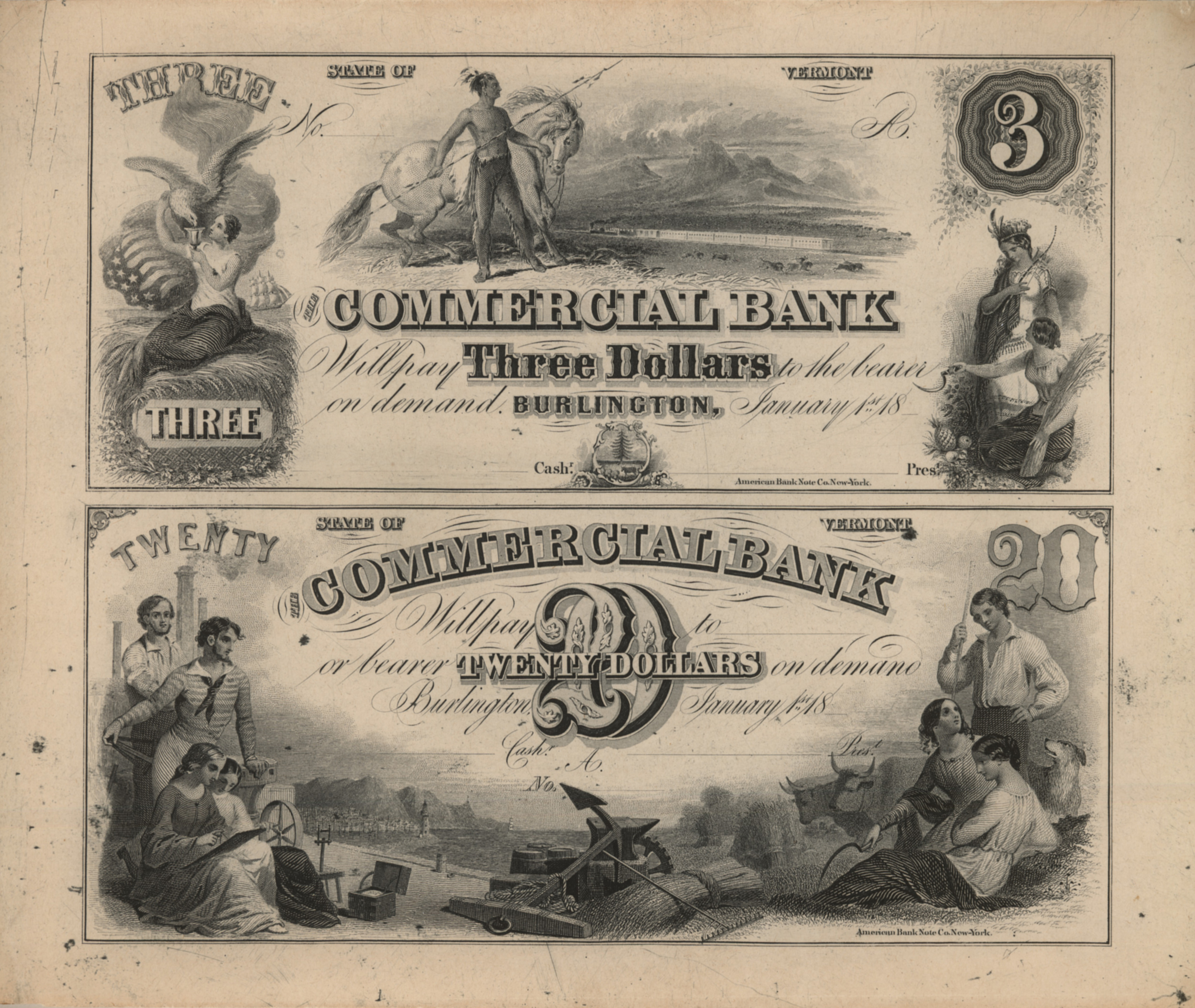 Antebellum Vermont Currency