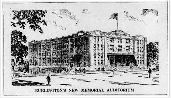 Drawing of Memorial Auditorium 