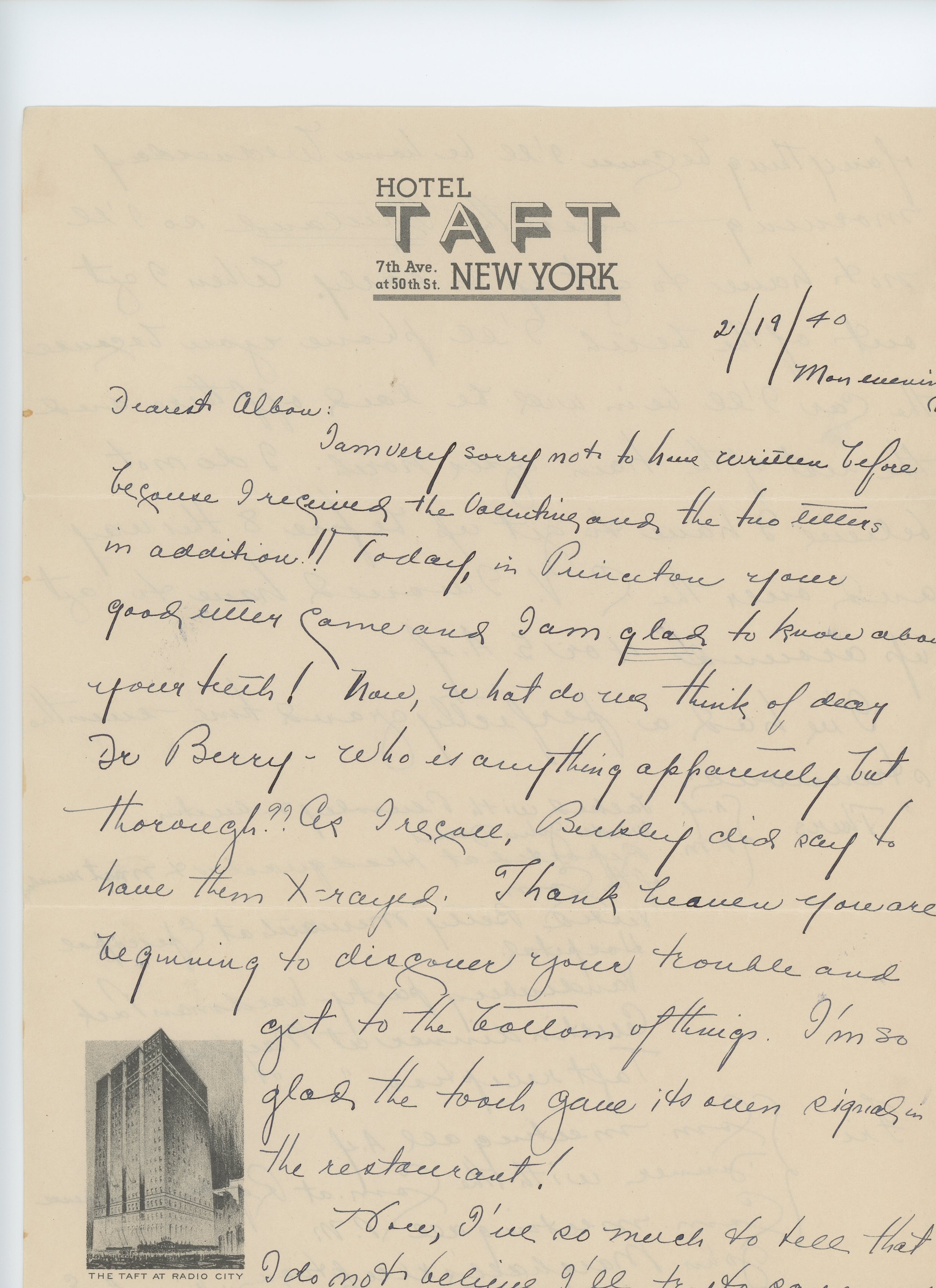 CNB letter to Henry A. Bailey, 1940 February 19