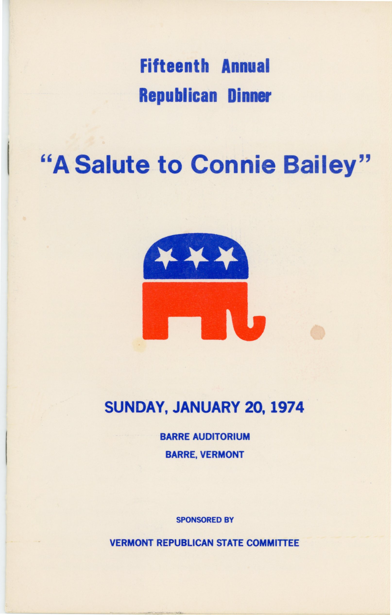 Salute to Connie Bailey Celebration Program 