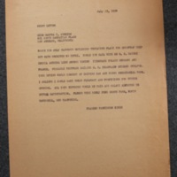 FPK to Martha Jenkins, July 23, 1938