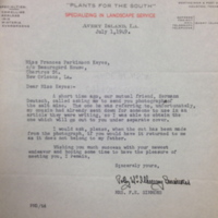 Mrs. F.E. Simmons to FPK, July 1, 1949