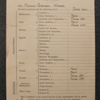 Bryn Mawr Examination, June, 1902