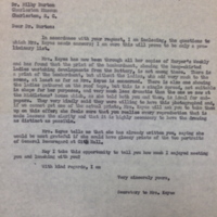 Secretary to Mrs. Keyes to Dr. Milby Burton, April 25, 1962