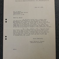 Wilbur K. Thomas to Dr. W. Mosle, June 14, 1934