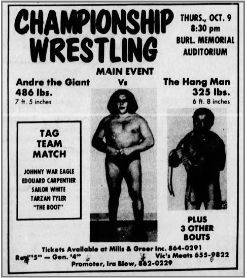 Advertisement for Championship Wrestling, Oct 5 1980.png