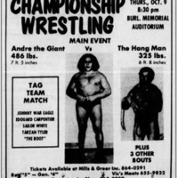 Advertisement for Championship Wrestling, Oct 5 1980.png