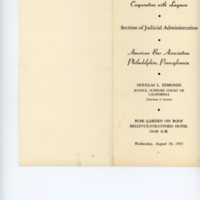 Program: Cooperation with Laymen - American Bar Association, 1955 August 24