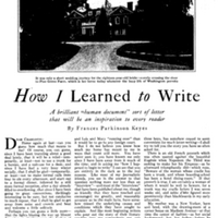 FPK, “How I Learned to Write,” Good Housekeeping, October 1924