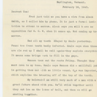 Henry A. Bailey letter to CNB, 1940 February 18